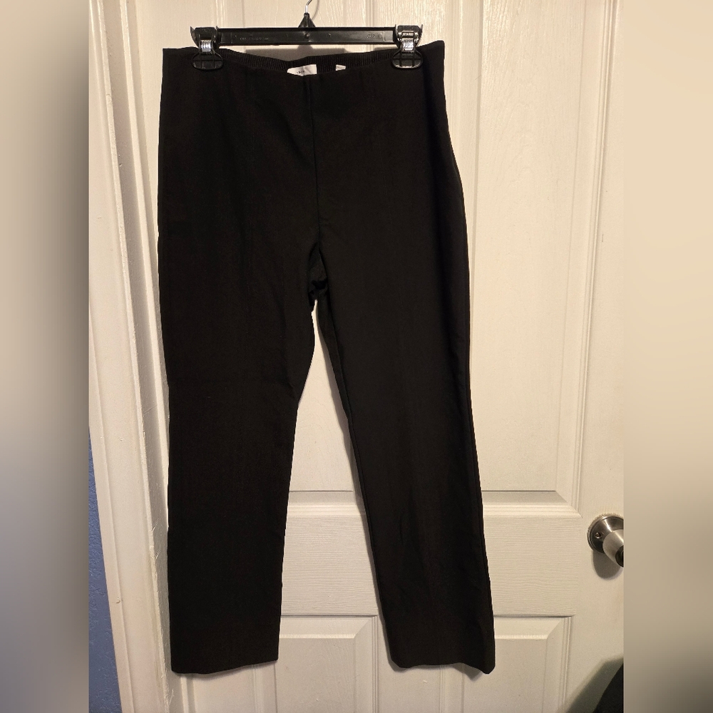 Vince Stitch-Front Seam Leggings Color Black Size L/G - Picture 2 of 16